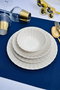 Hermia Isil 24 - Juego de cena de porcelana 24 piezas Blanco